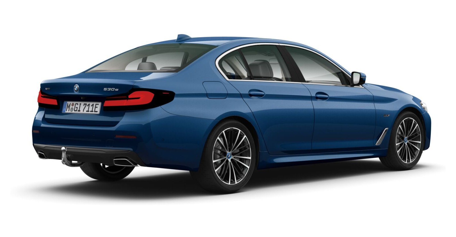 BMW BMW 5er in Blau von hinten BMW BMW 5er in Blau von hinten