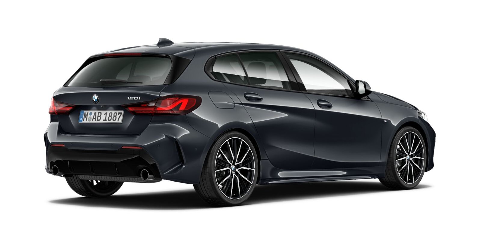 BMW BMW 1er in Grau von hinten BMW BMW 1er in Grau von hinten