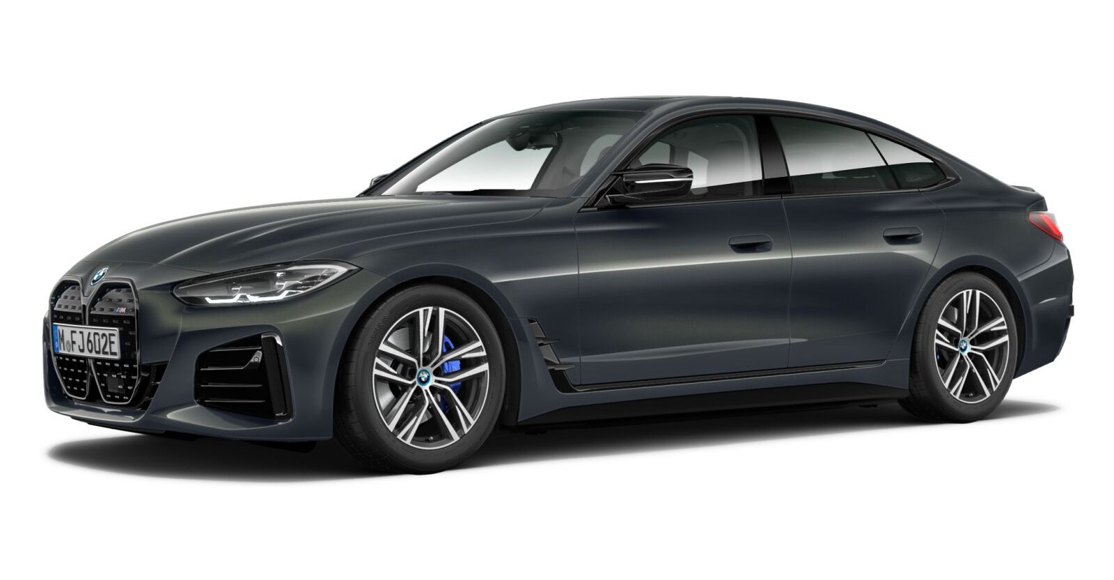 BMW i4 M50 Gran Coupé in Grau von vorne BMW i4 M50 Gran Coupé in Grau von vorne