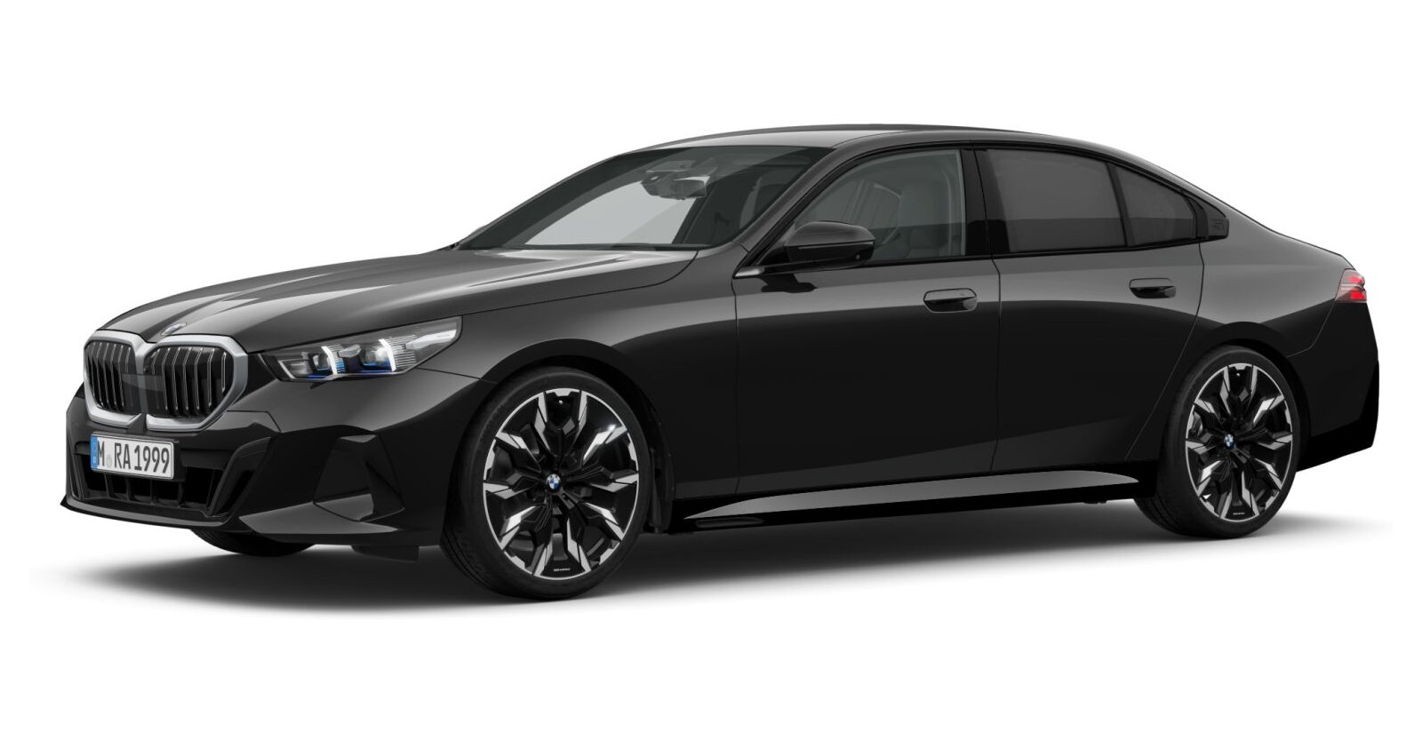 BMW 520d Limousine in Schwarz von vorne BMW 520d Limousine in Schwarz von vorne