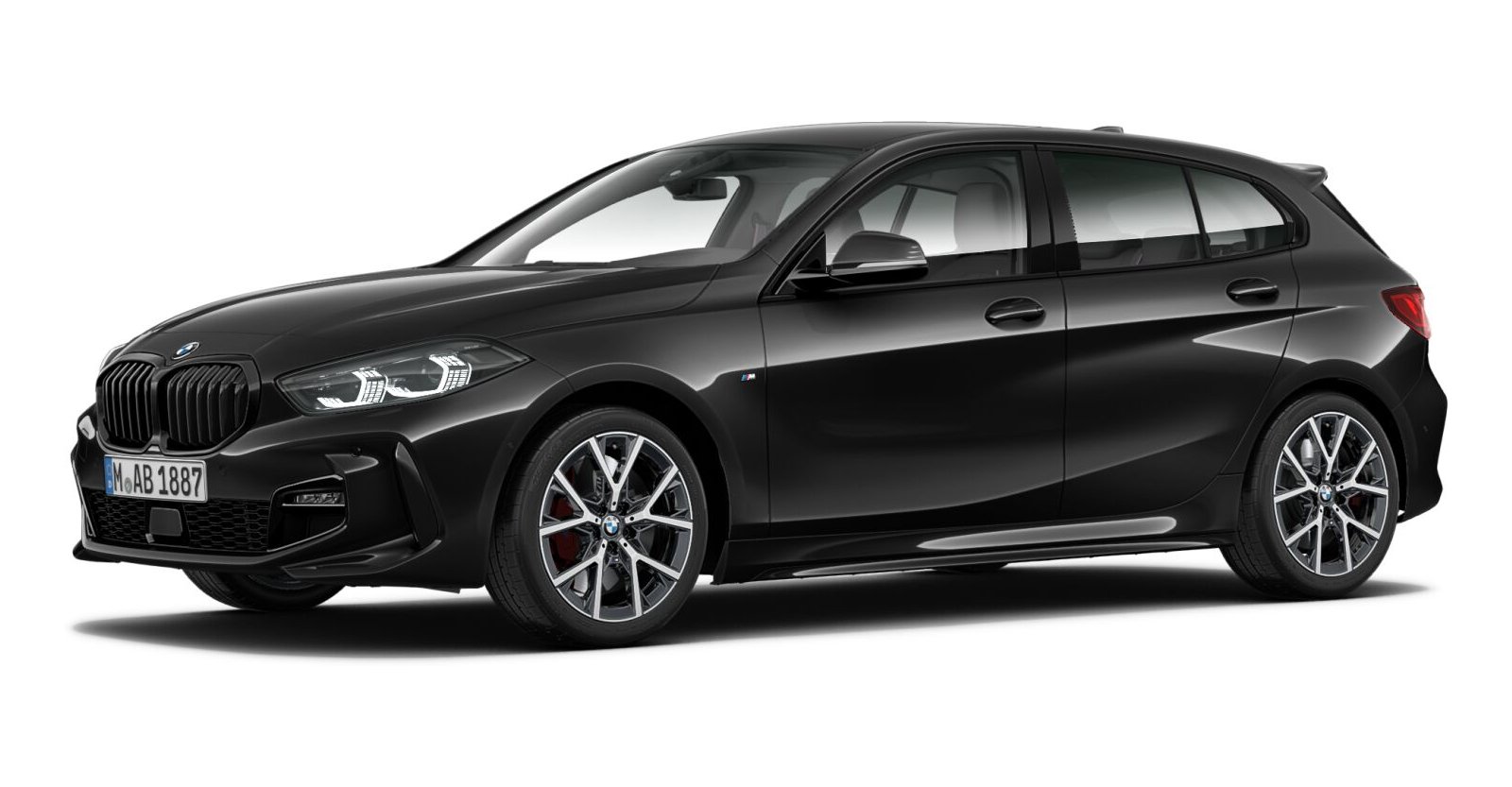 BMW BMW 1er in Schwarz von vorne BMW BMW 1er in Schwarz von vorne