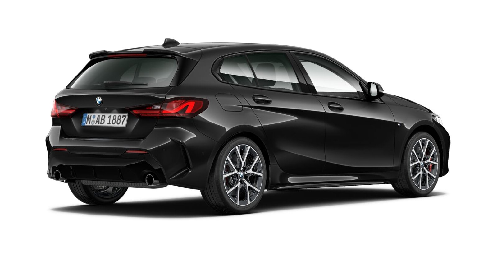 BMW BMW 1er in Schwarz von hinten BMW BMW 1er in Schwarz von hinten