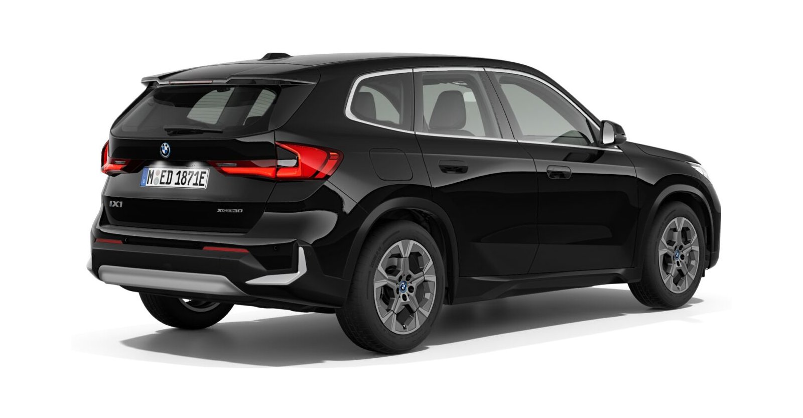 BMW BMW I in Schwarz von hinten BMW BMW I in Schwarz von hinten