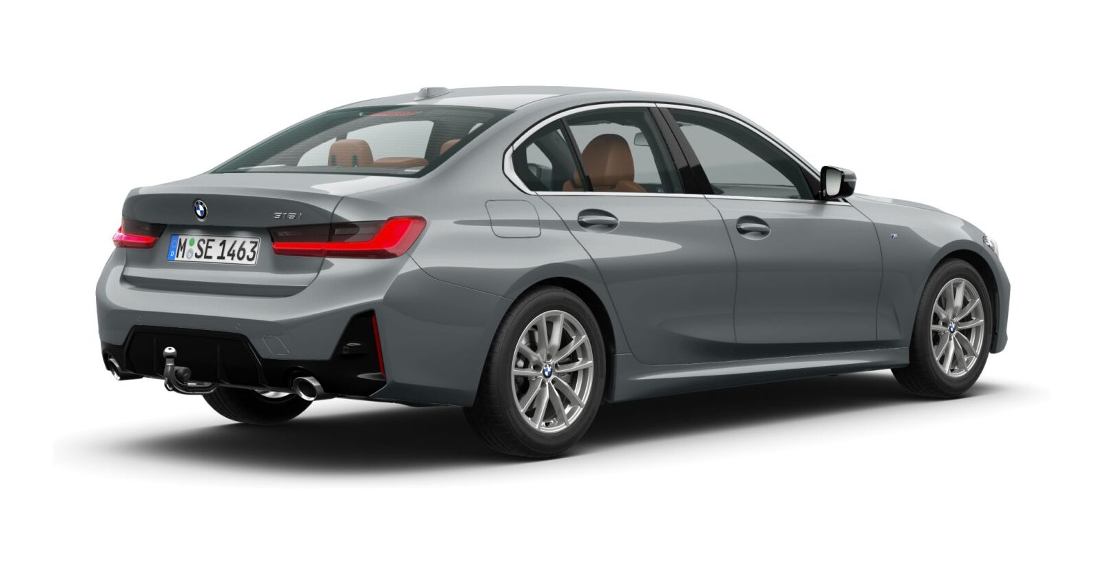 BMW BMW 3er in Grau von hinten BMW BMW 3er in Grau von hinten
