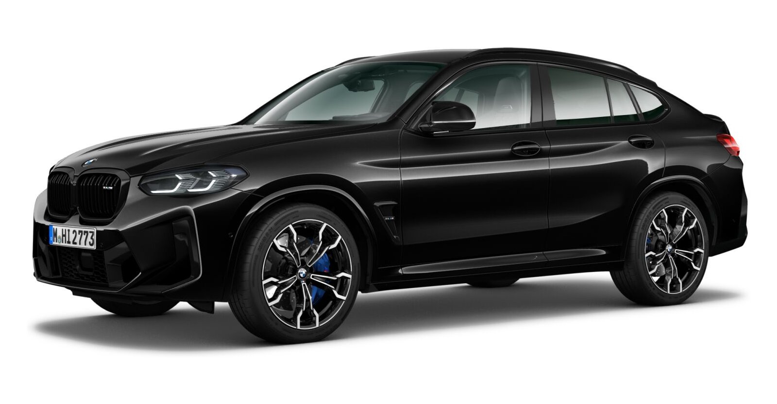 BMW X4 M Competition in Schwarz von vorne BMW X4 M Competition in Schwarz von vorne