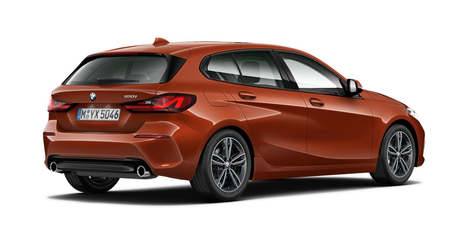 BMW BMW 1er in Orange von hinten BMW BMW 1er in Orange von hinten