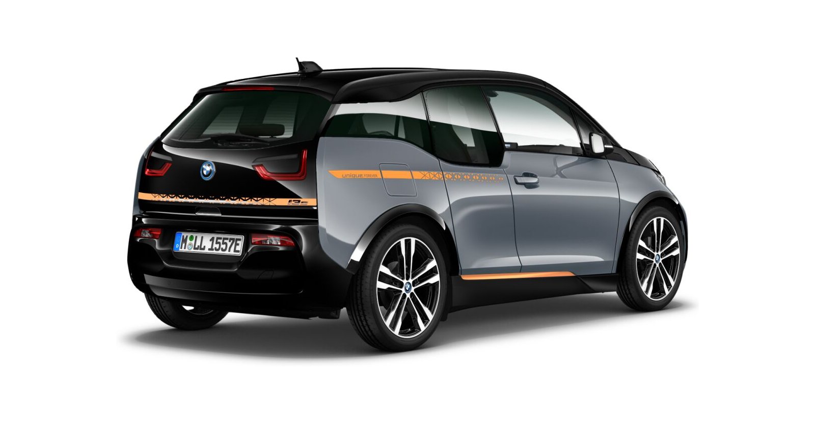 BMW BMW I in Grau von hinten