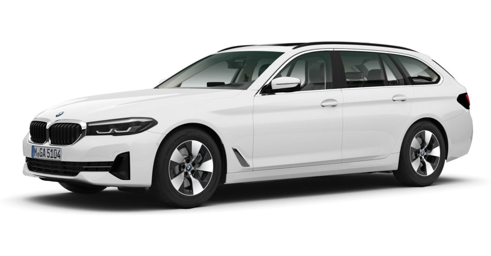 BMW BMW 5er in Weiß von vorne BMW BMW 5er in Weiß von vorne
