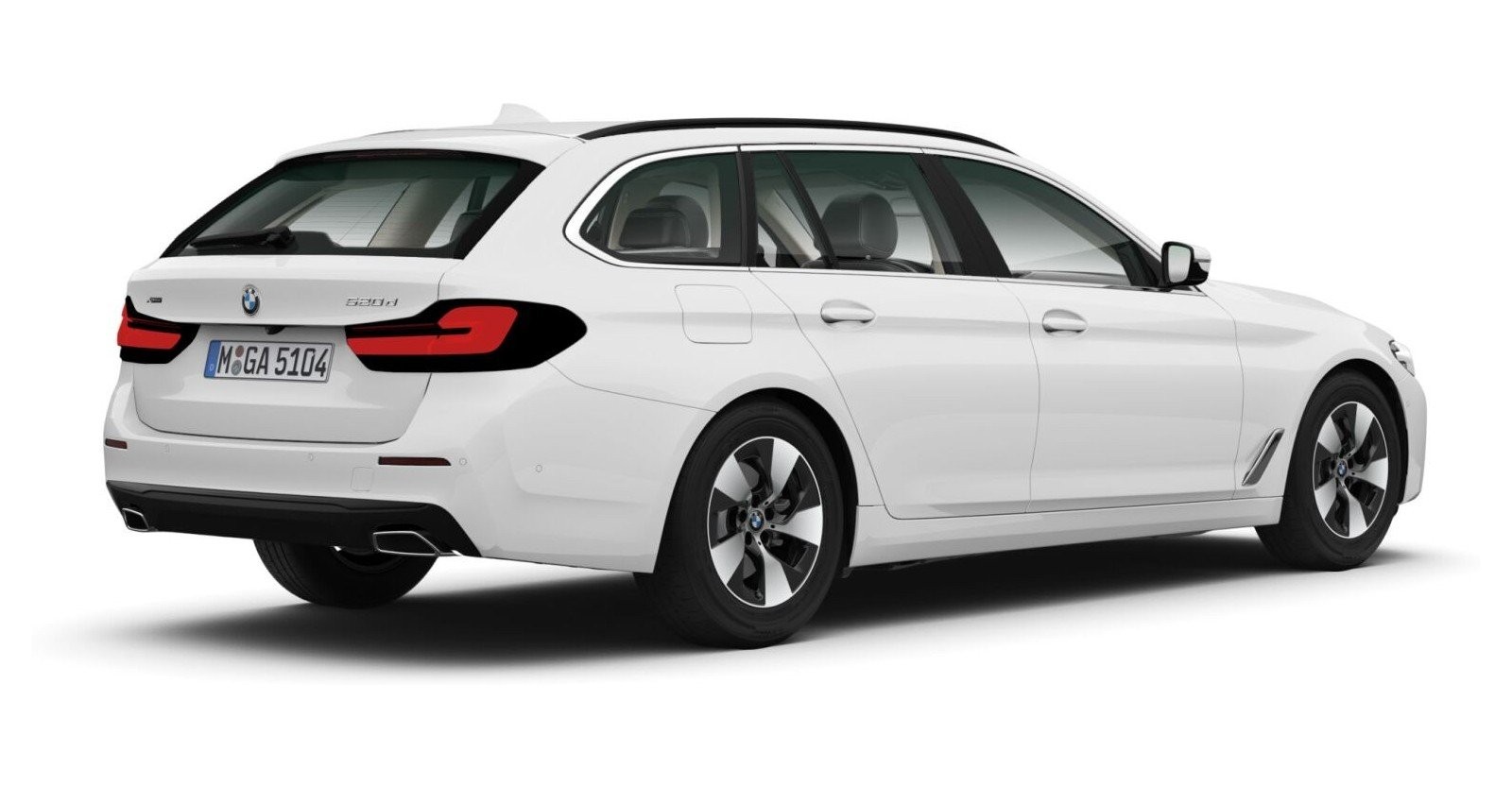 BMW BMW 5er in Weiß von hinten BMW BMW 5er in Weiß von hinten