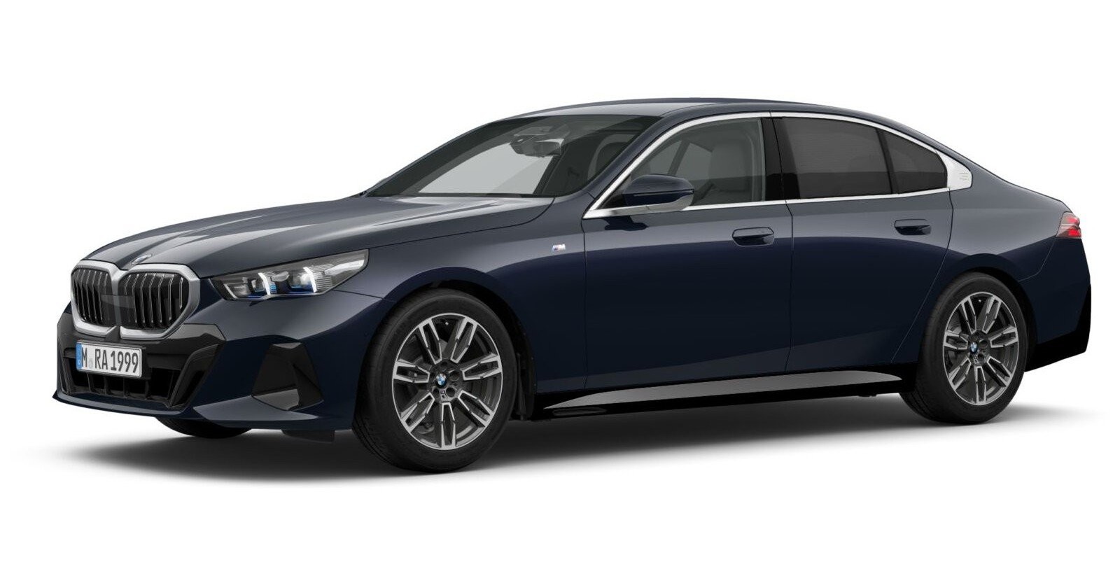 BMW 520d Limousine in Schwarz von vorne BMW 520d Limousine in Schwarz von vorne