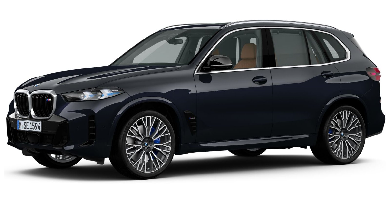BMW X5 M60i xDrive in Schwarz von vorne BMW X5 M60i xDrive in Schwarz von vorne