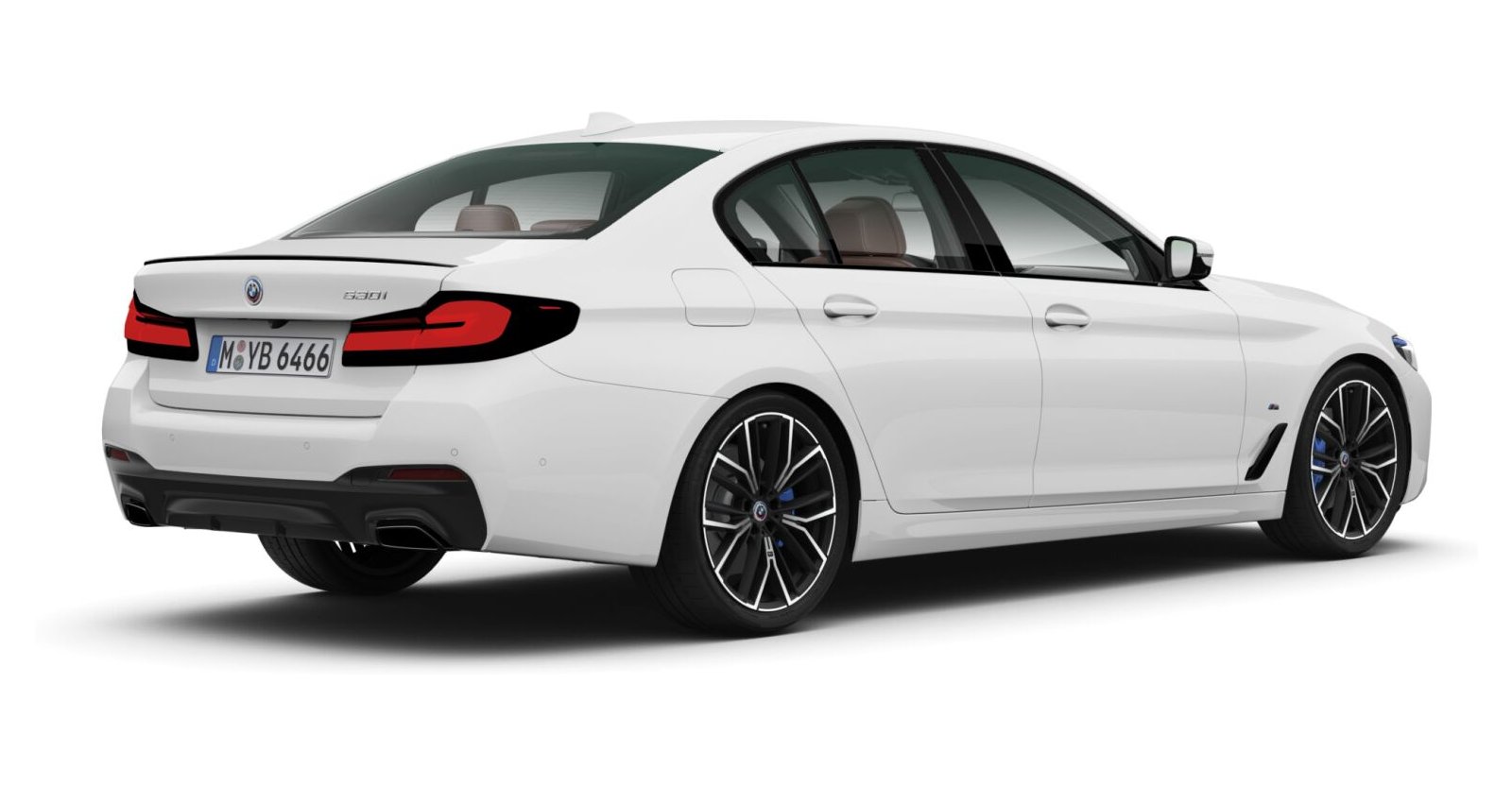 BMW BMW 5er in Weiß von hinten BMW BMW 5er in Weiß von hinten