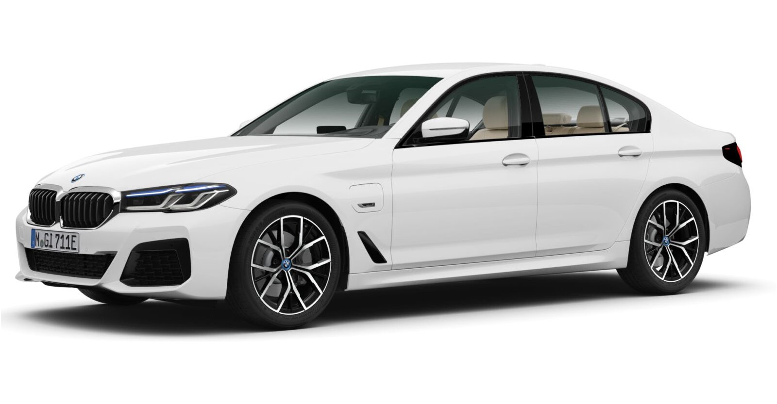 BMW BMW 5er in Weiß von vorne BMW BMW 5er in Weiß von vorne