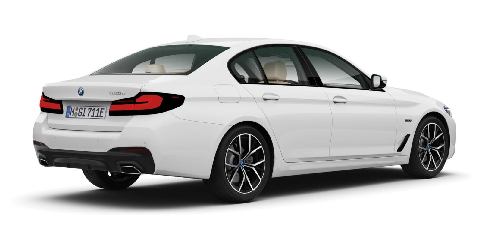BMW BMW 5er in Weiß von hinten BMW BMW 5er in Weiß von hinten