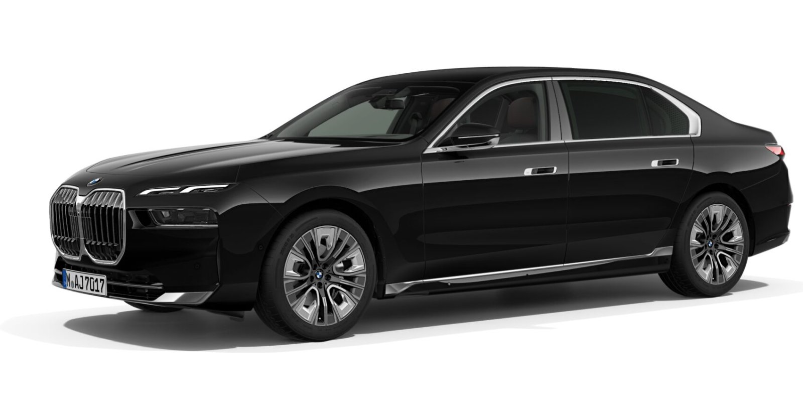 BMW BMW 7er in Schwarz von vorne BMW BMW 7er in Schwarz von vorne