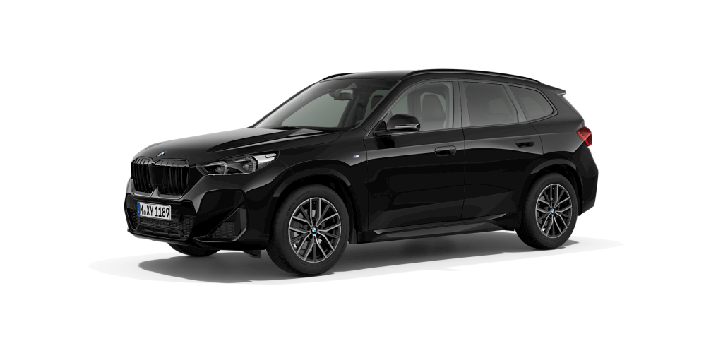 BMW X1 sDrive18i in Schwarz von vorne BMW X1 sDrive18i in Schwarz von vorne