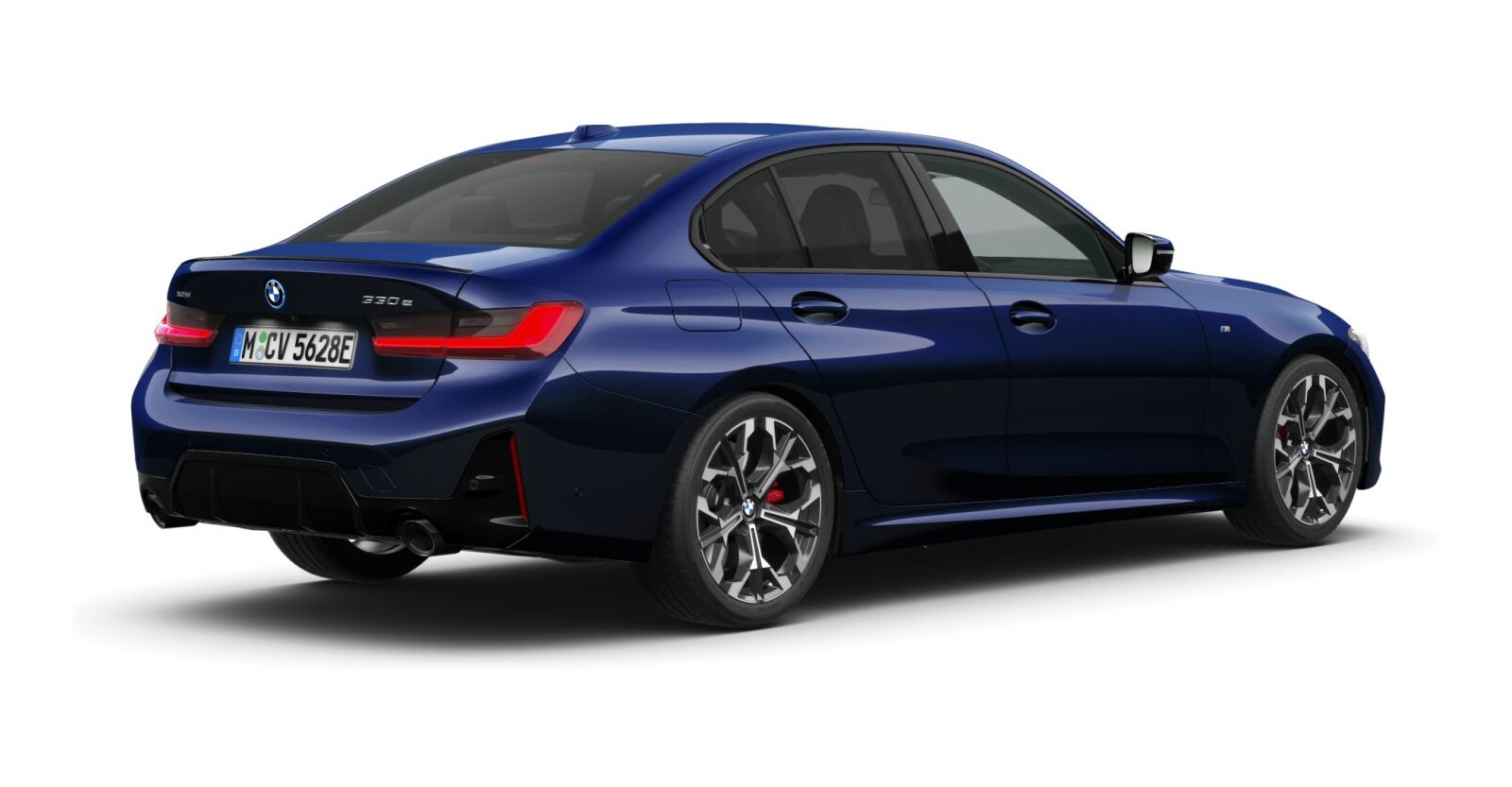 BMW BMW 3er in Blau von hinten BMW BMW 3er in Blau von hinten