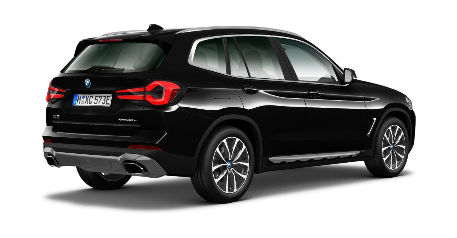 BMW BMW X in Schwarz von hinten BMW BMW X in Schwarz von hinten