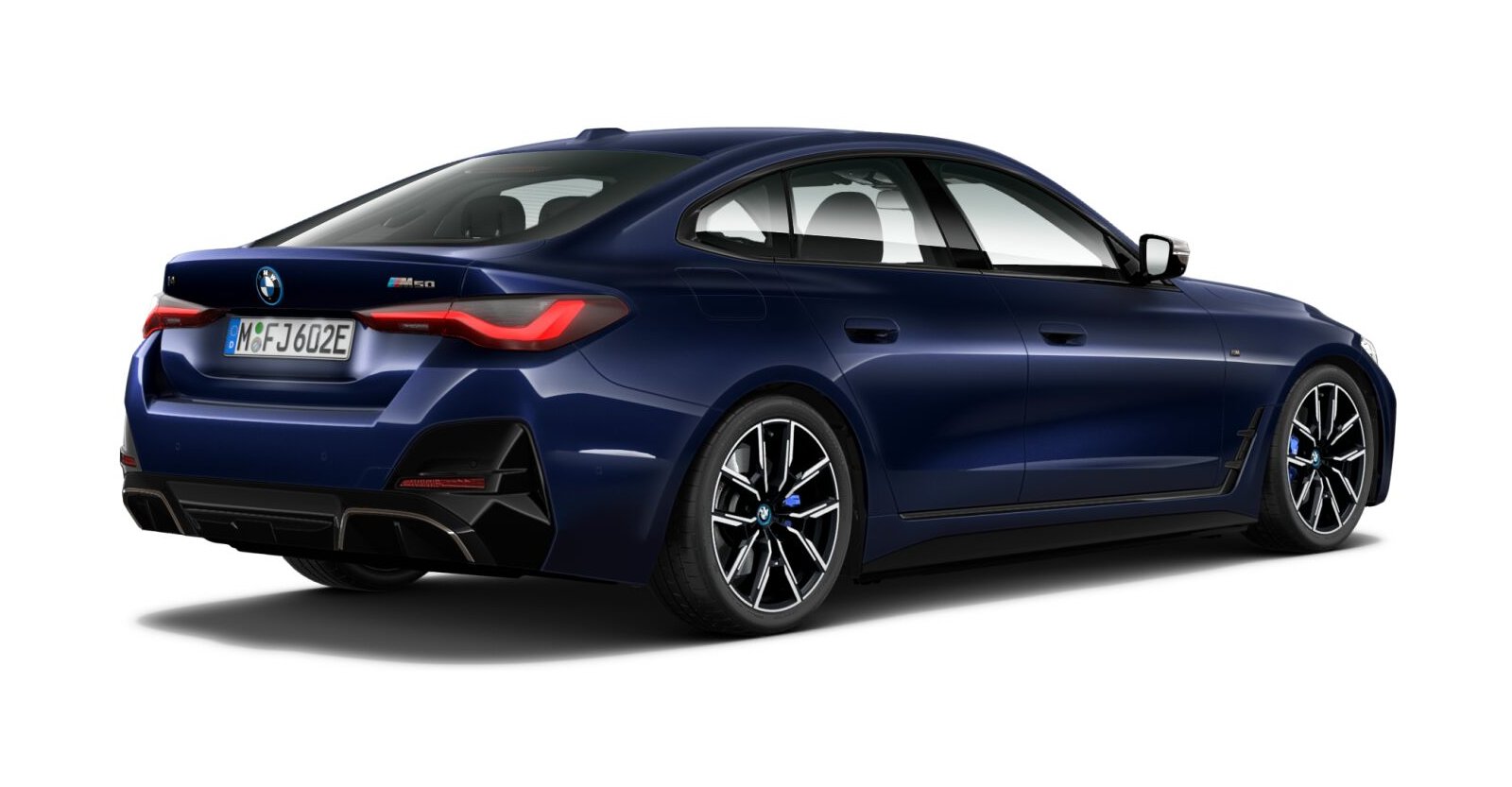 BMW BMW I in Blau von hinten BMW BMW I in Blau von hinten