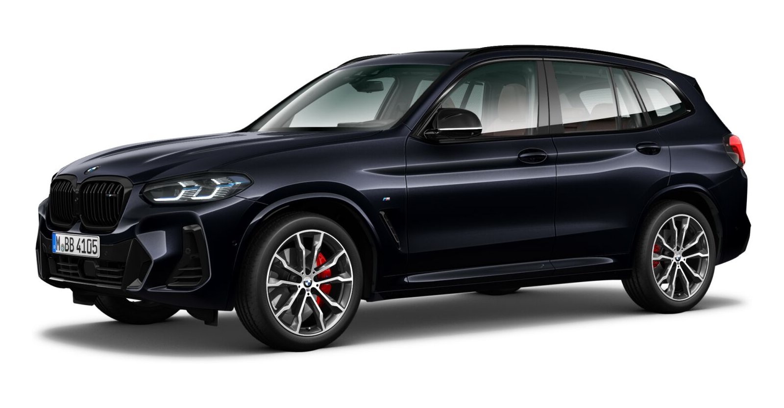 BMW X3 M40d in Schwarz von vorne BMW X3 M40d in Schwarz von vorne