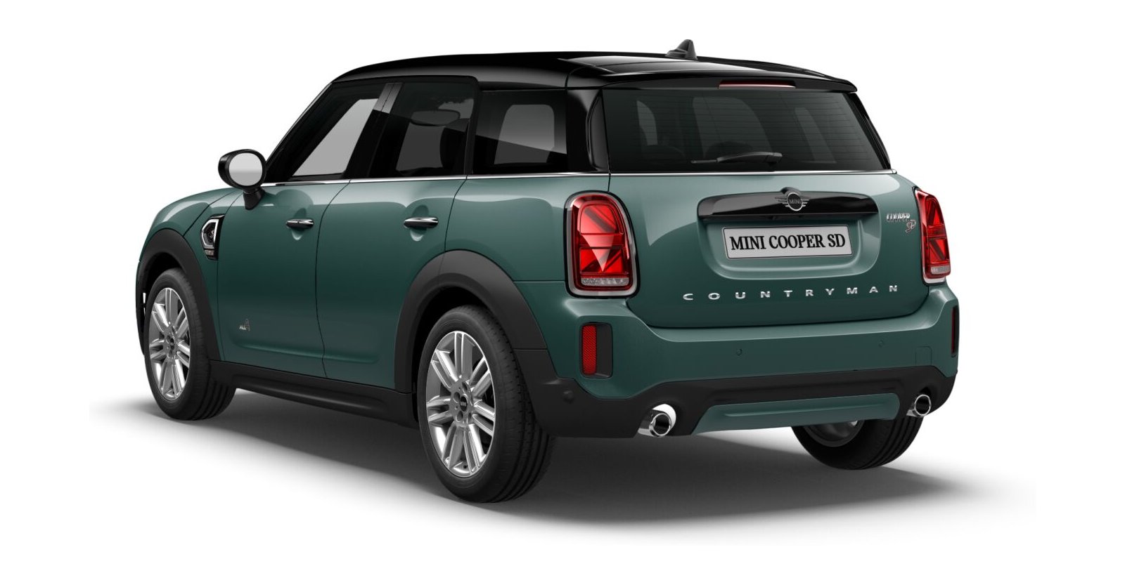 MINI MINI Countryman in Grün von hinten MINI MINI Countryman in Grün von hinten