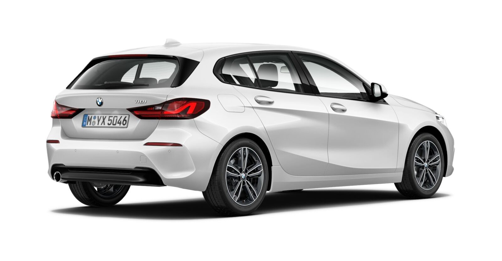 BMW BMW 1er in Weiß von hinten