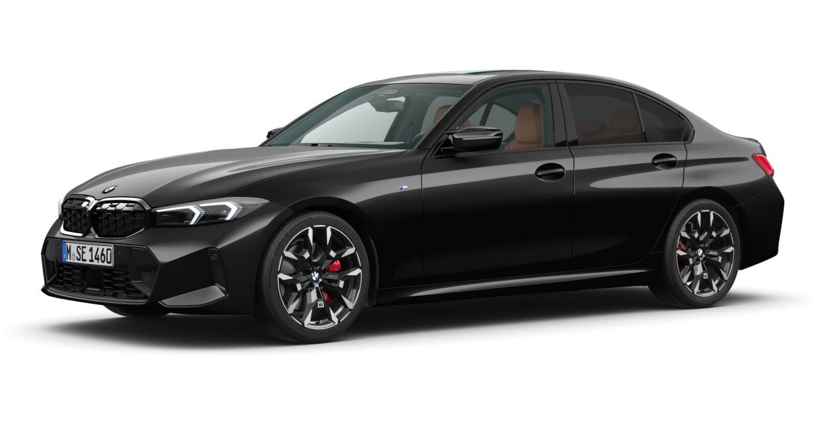 BMW BMW 3er in Schwarz von vorne BMW BMW 3er in Schwarz von vorne