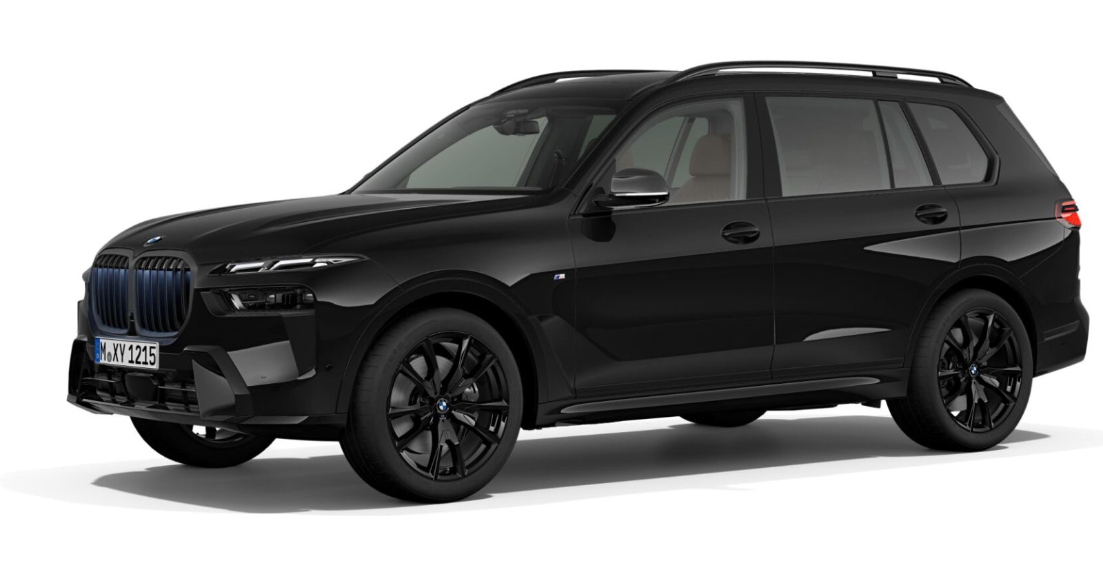 BMW X7 xDrive40d in Schwarz von vorne BMW X7 xDrive40d in Schwarz von vorne