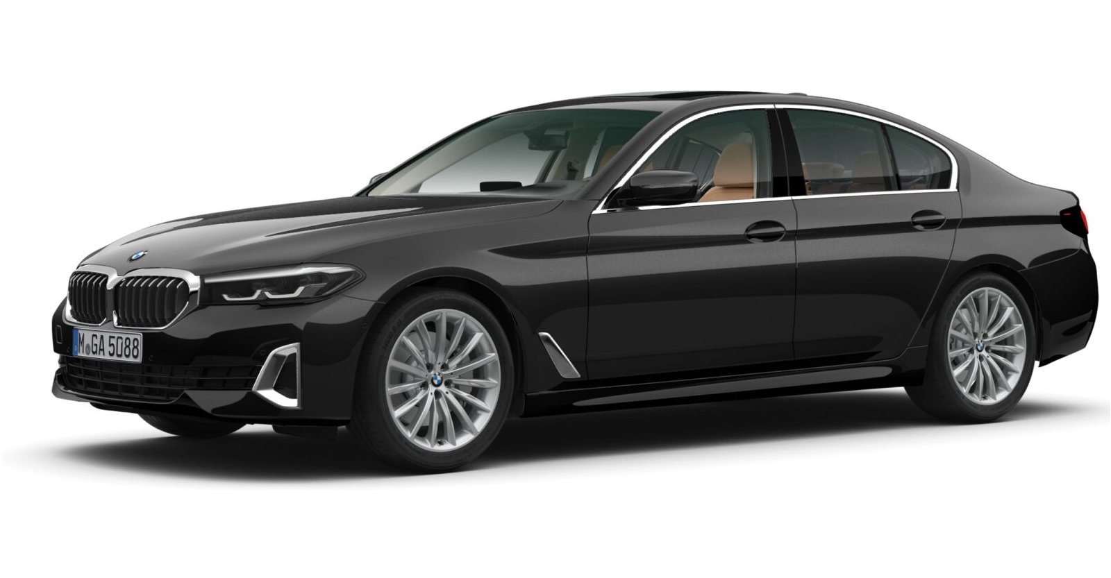BMW BMW 5er in Schwarz von vorne BMW BMW 5er in Schwarz von vorne