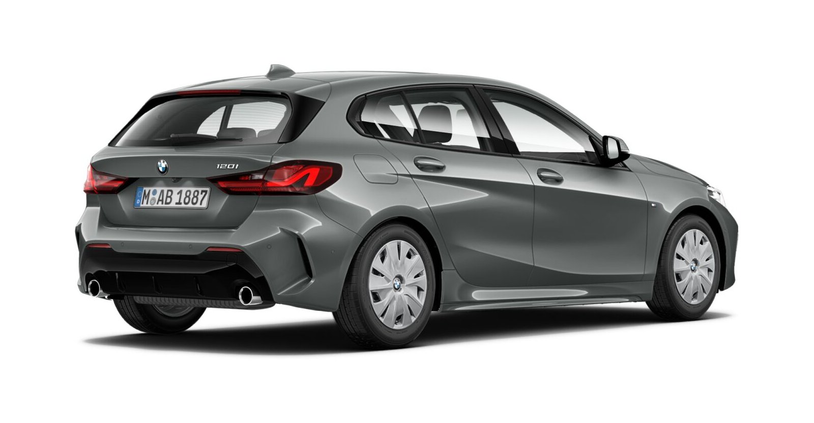 BMW BMW 1er in Grau von hinten BMW BMW 1er in Grau von hinten