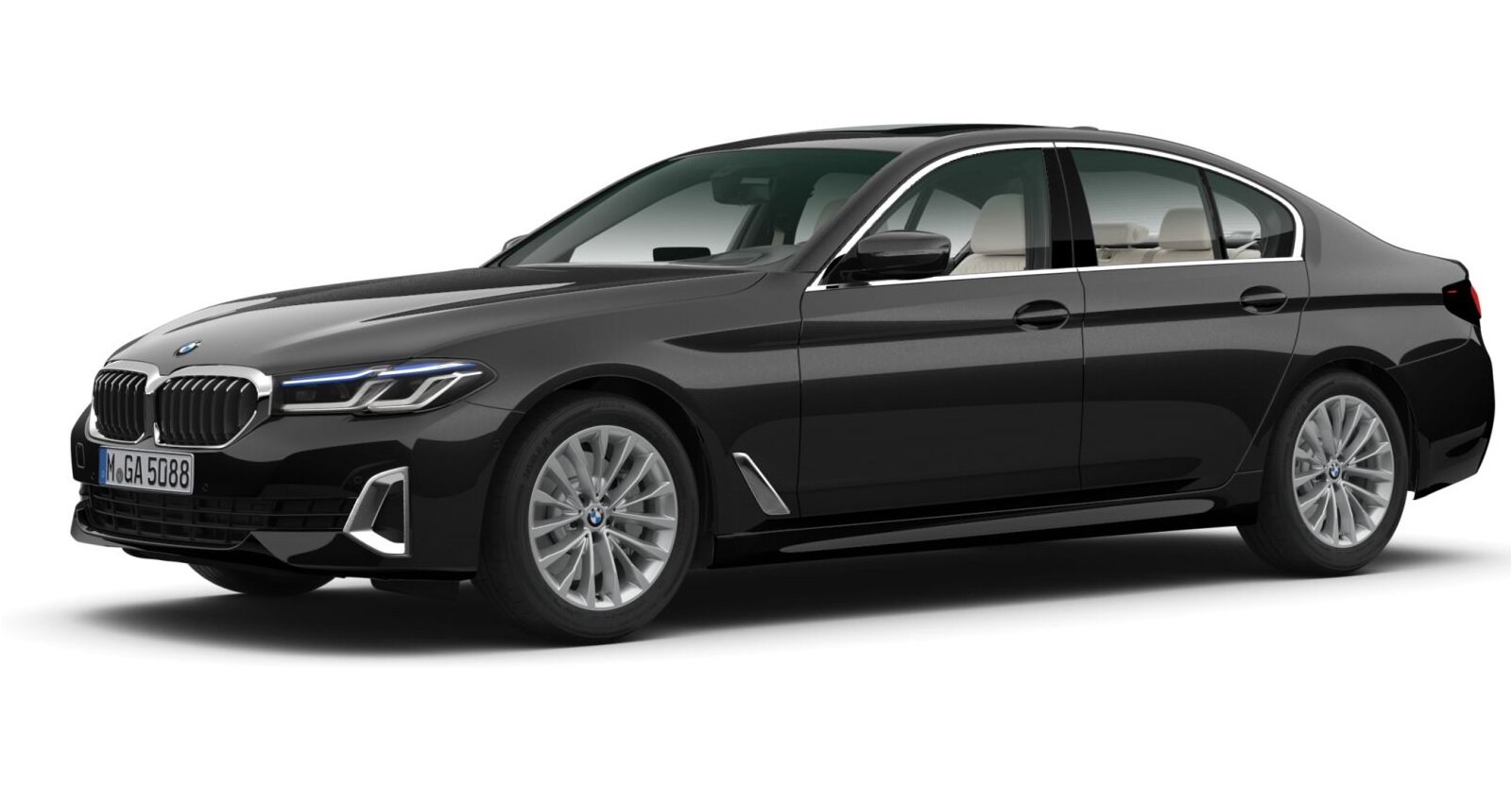 BMW BMW 5er in Schwarz von vorne BMW BMW 5er in Schwarz von vorne