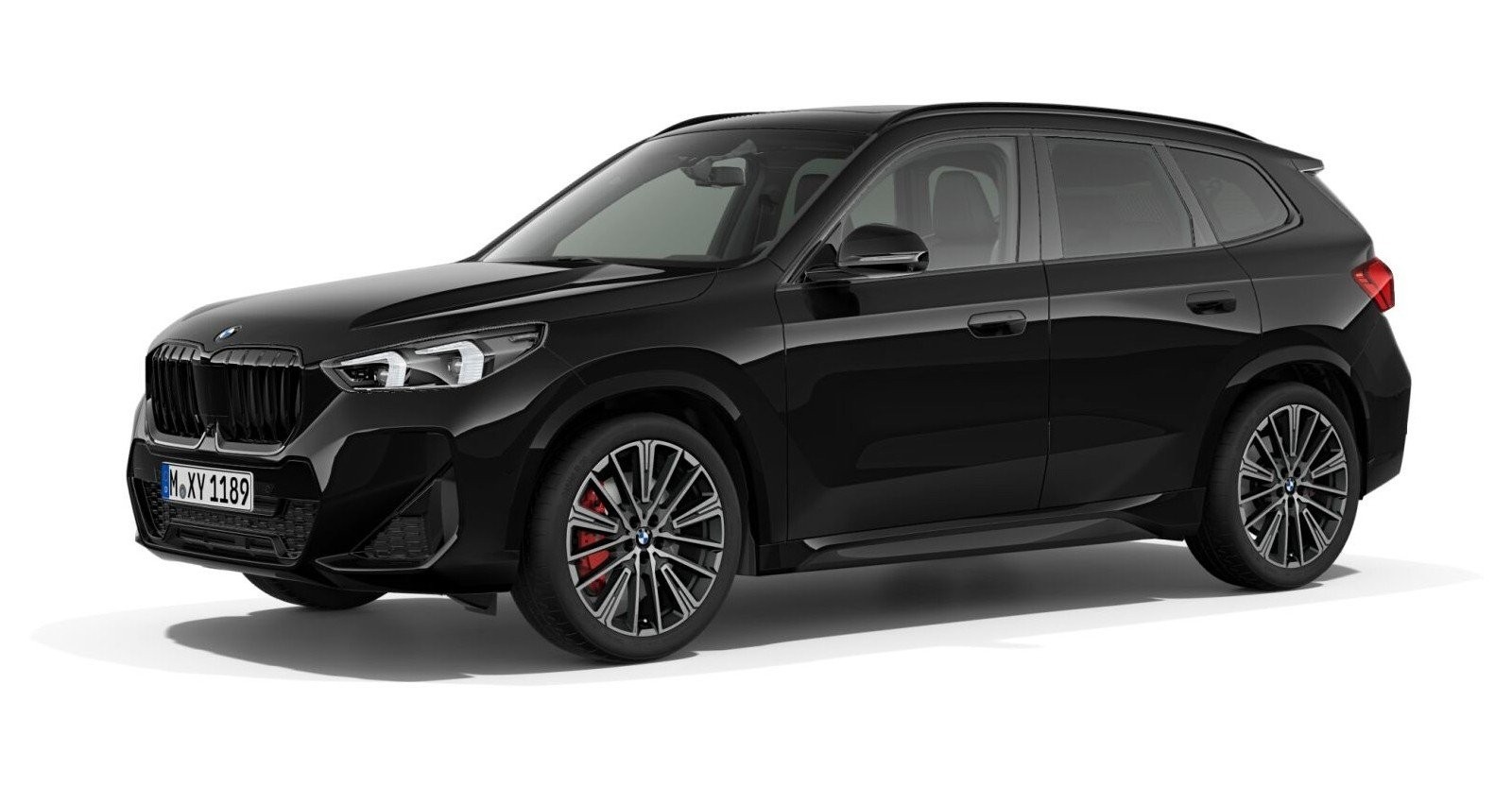 BMW X1 xDrive23i in Schwarz von vorne