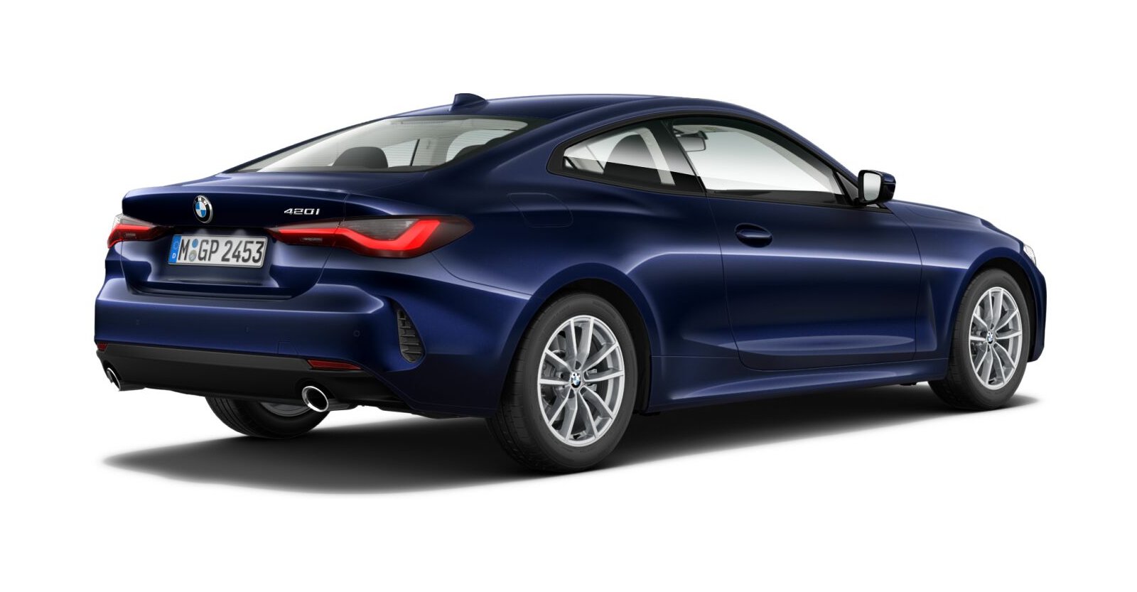 BMW BMW 4er in Blau von hinten BMW BMW 4er in Blau von hinten