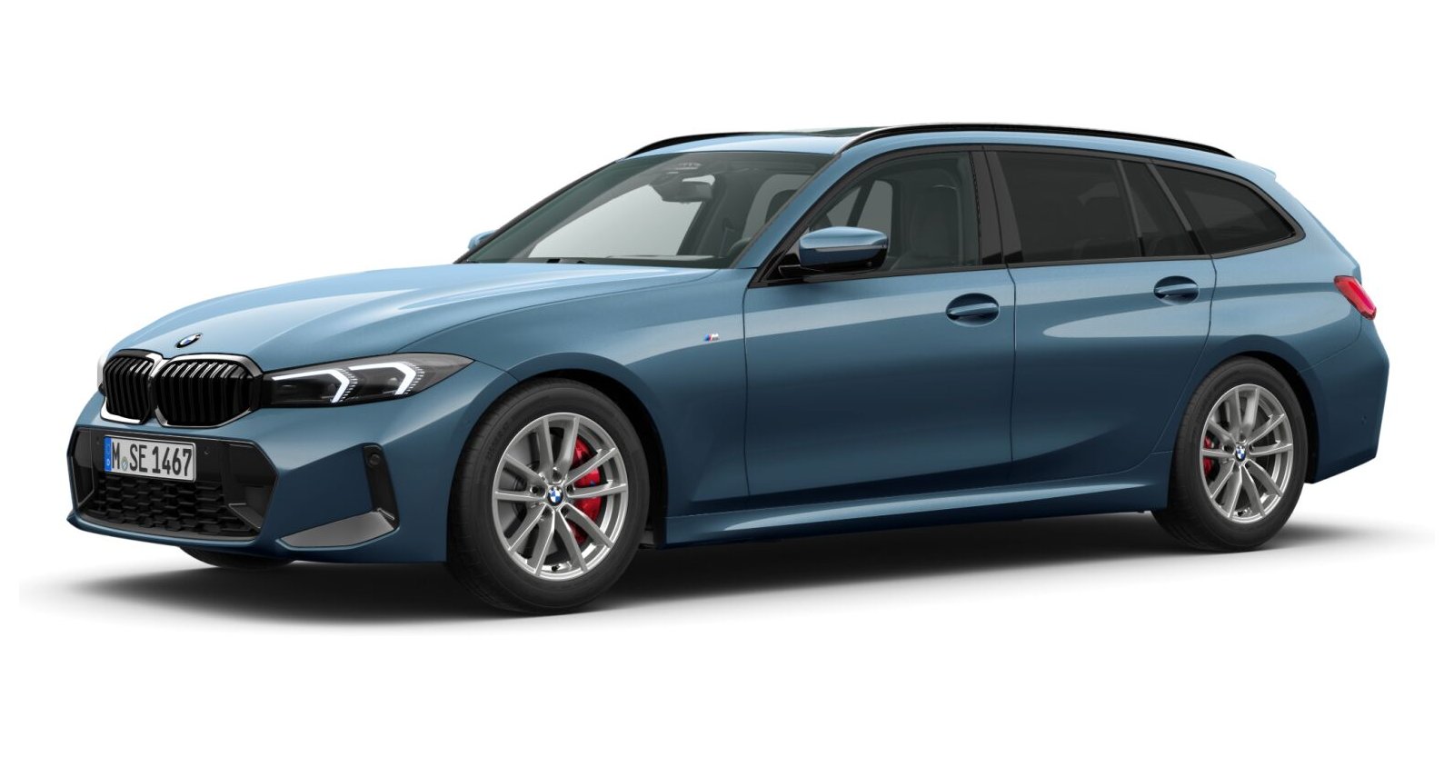 BMW BMW 3er in Blau von vorne BMW BMW 3er in Blau von vorne