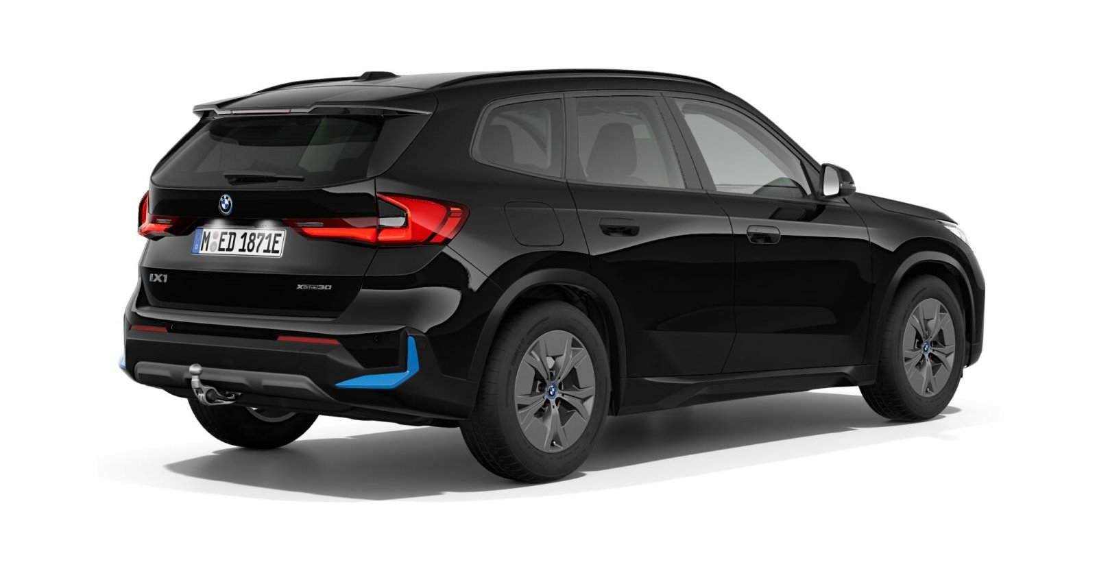 BMW BMW I in Schwarz von hinten BMW BMW I in Schwarz von hinten