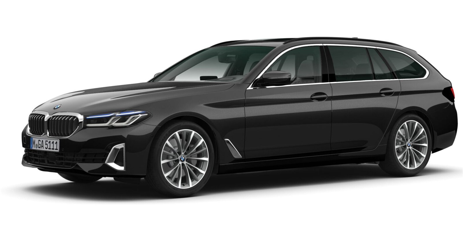 BMW BMW 5er in Schwarz von vorne BMW BMW 5er in Schwarz von vorne