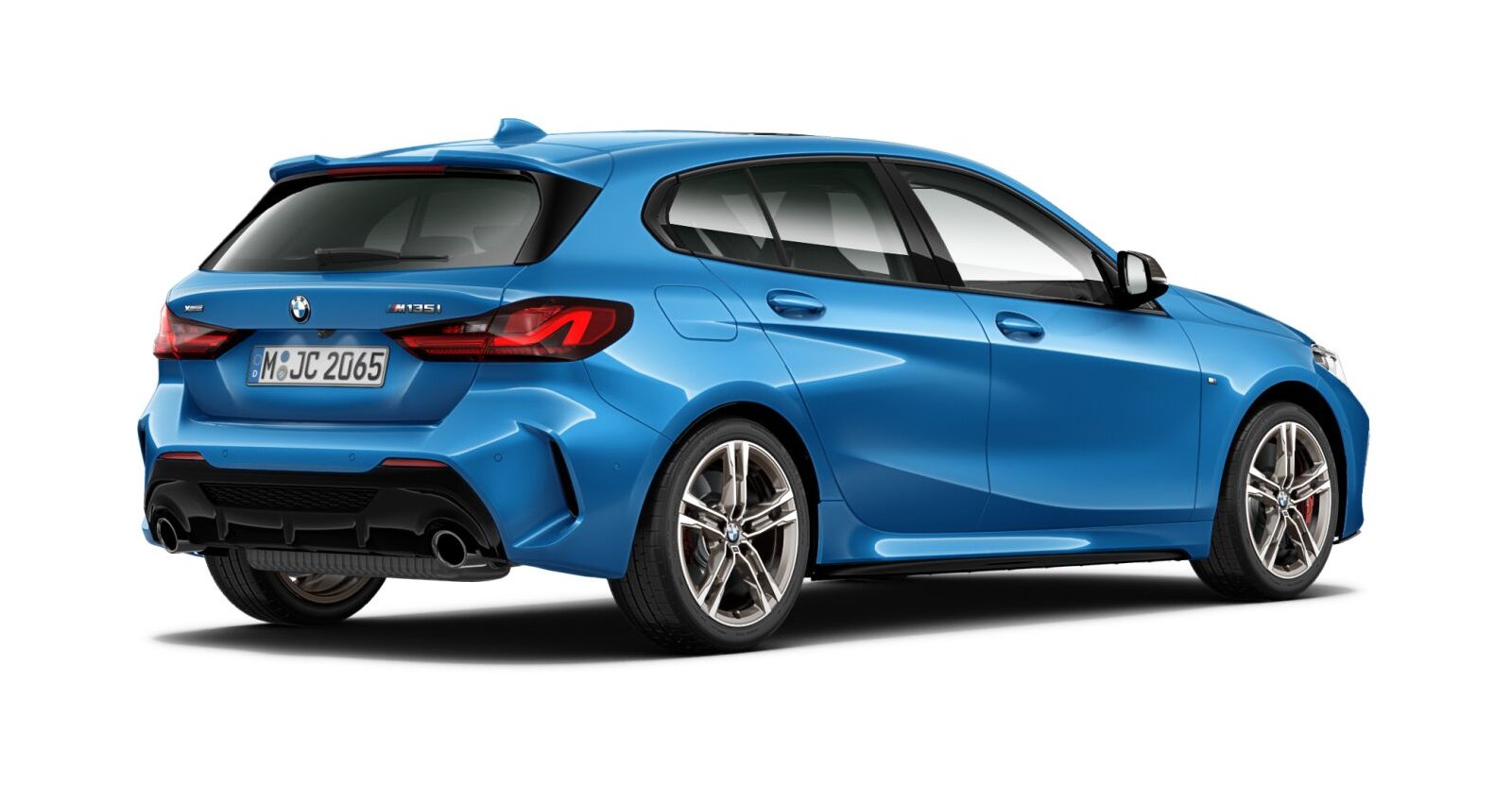 BMW BMW 1er in Blau von hinten BMW BMW 1er in Blau von hinten