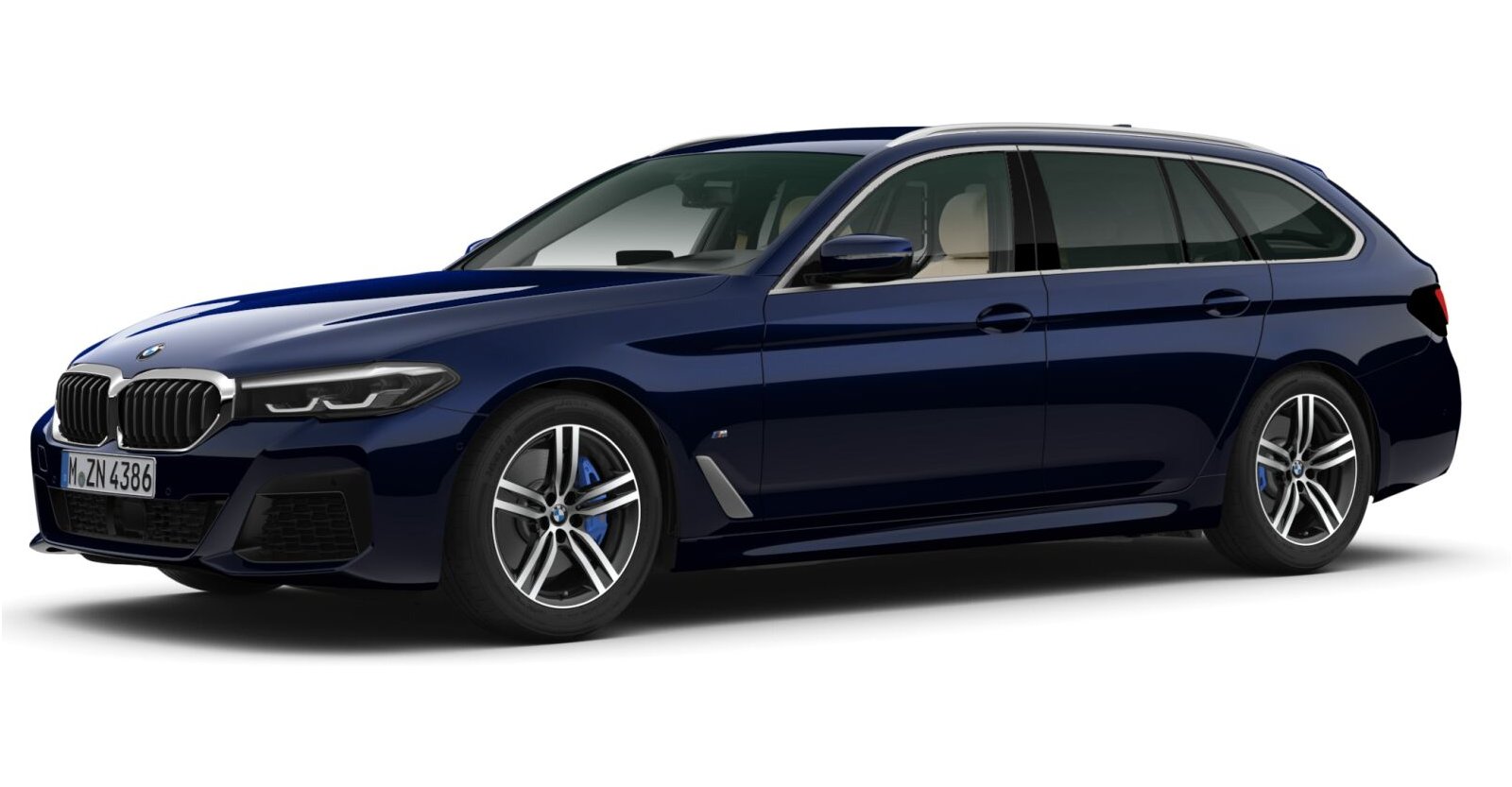 BMW BMW 5er in Blau von vorne BMW BMW 5er in Blau von vorne