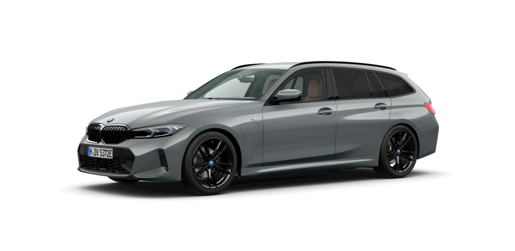BMW 330e Touring in Grau von vorne BMW 330e Touring in Grau von vorne