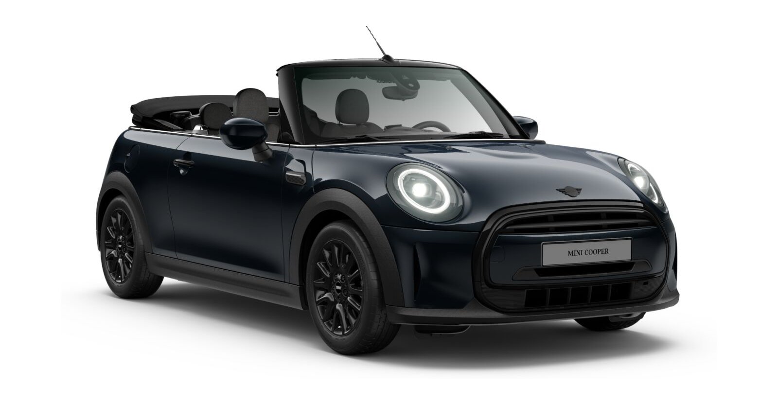 MINI MINI Cabrio in Schwarz von vorne MINI MINI Cabrio in Schwarz von vorne