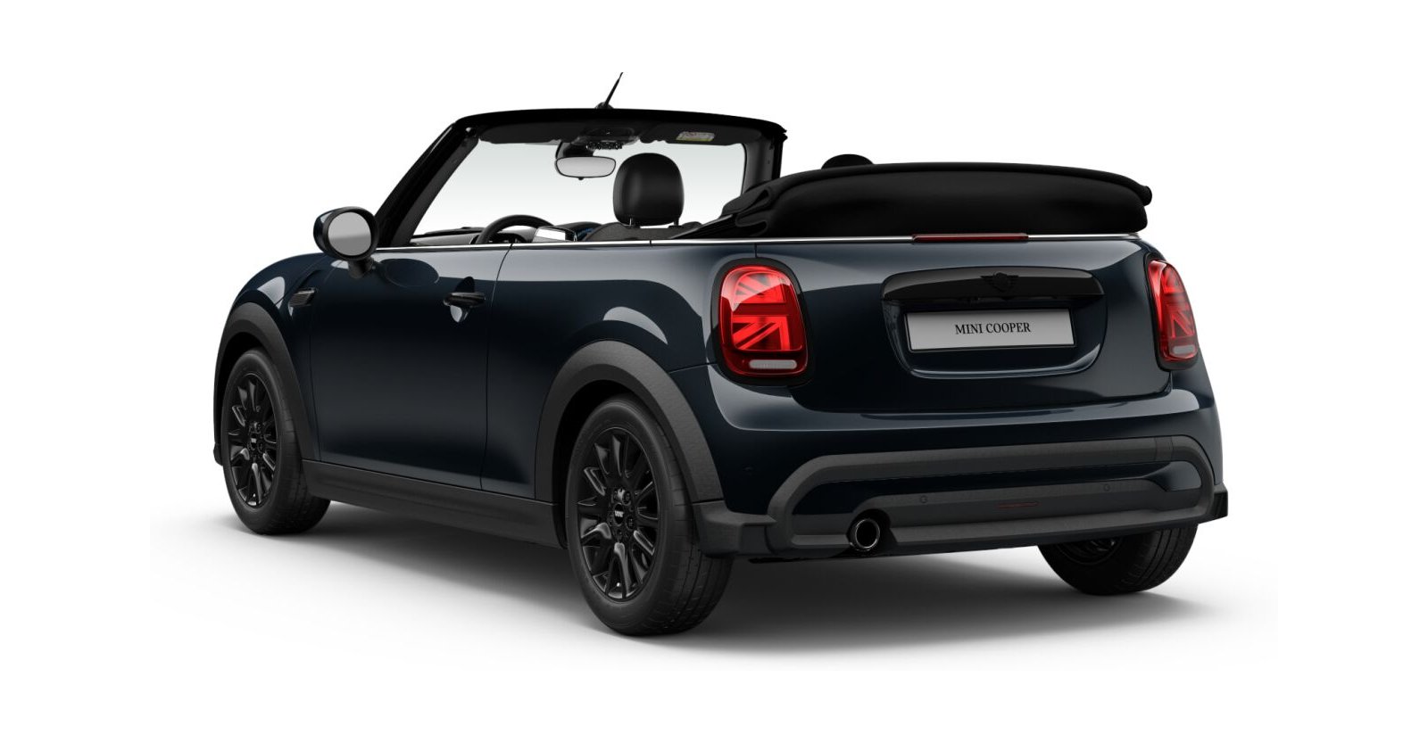 MINI MINI Cabrio in Schwarz von hinten MINI MINI Cabrio in Schwarz von hinten