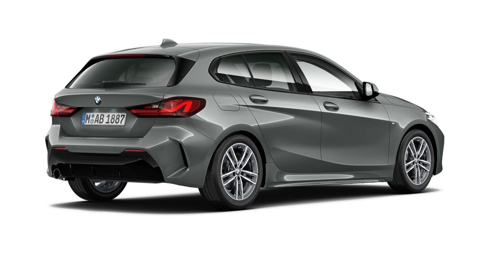 BMW BMW 1er in Grau von hinten BMW BMW 1er in Grau von hinten