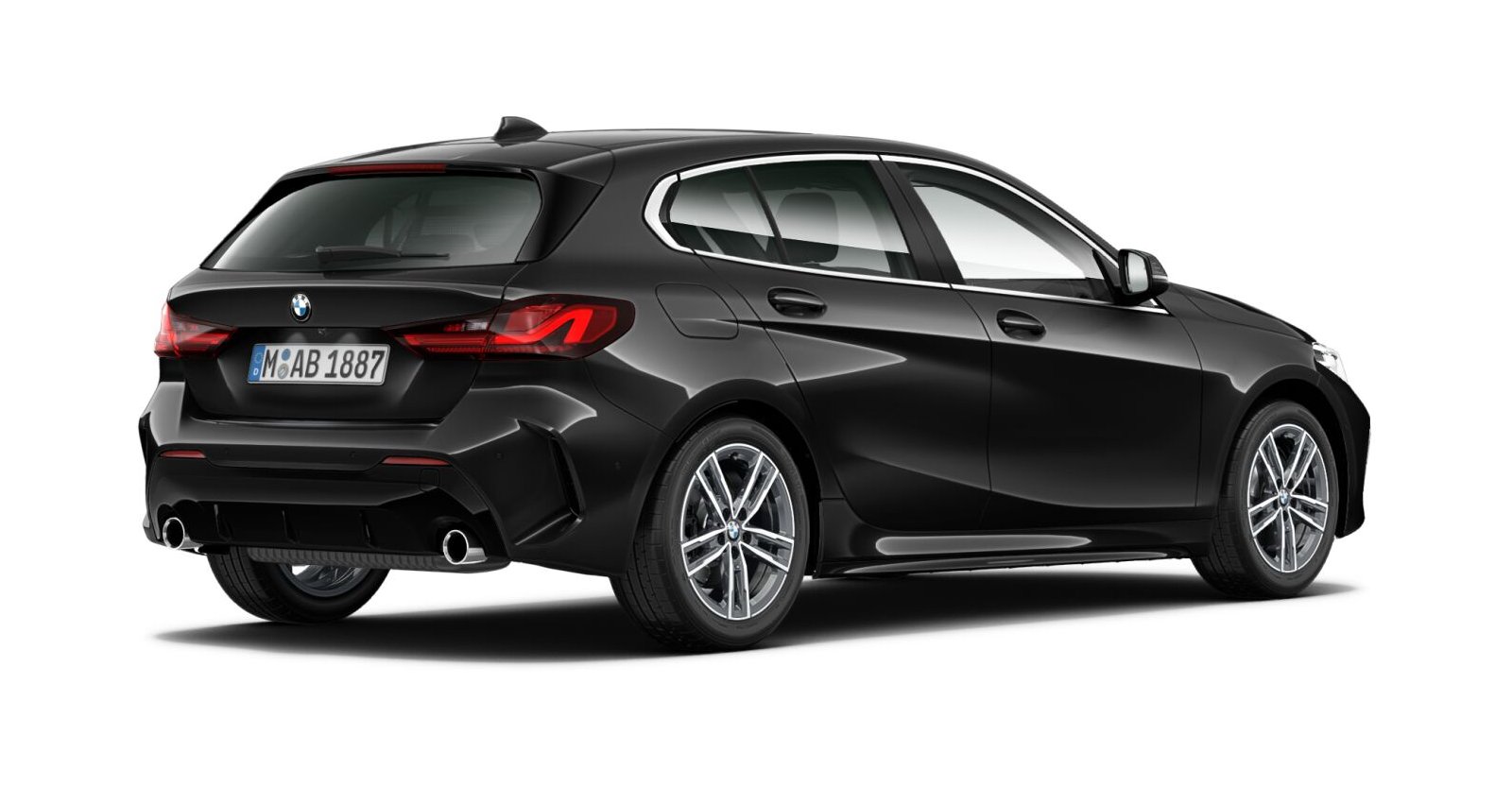 BMW BMW 1er in Schwarz von hinten BMW BMW 1er in Schwarz von hinten