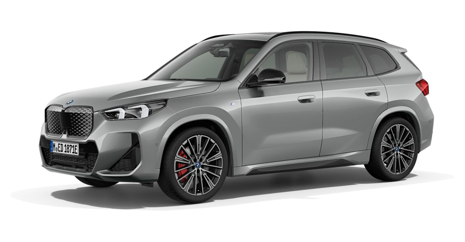 BMW iX1 xDrive30 in Grau von vorne BMW iX1 xDrive30 in Grau von vorne