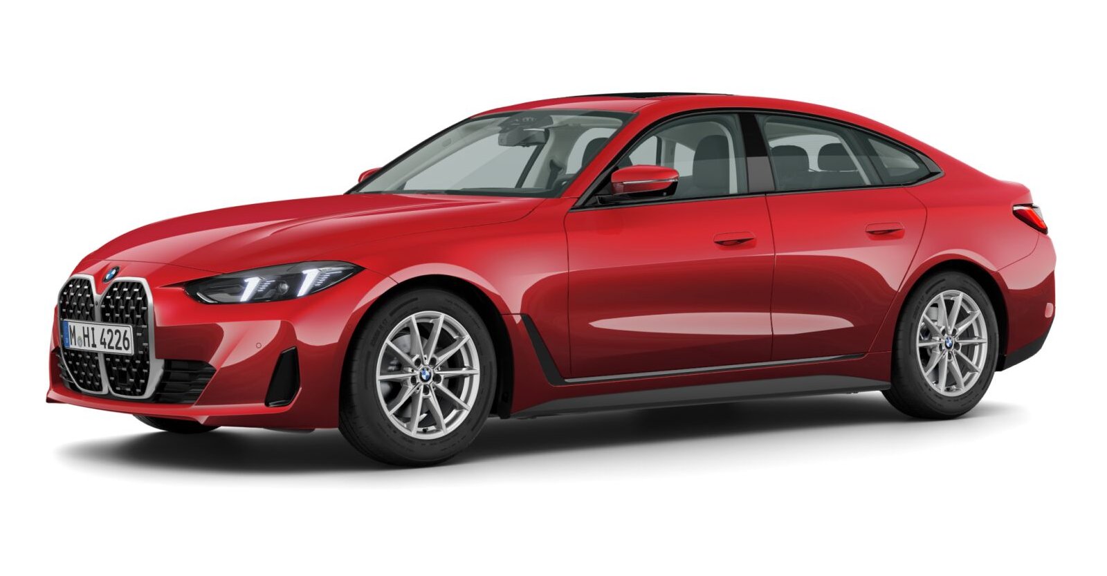 BMW 420i Gran Coupé in Rot von vorne
