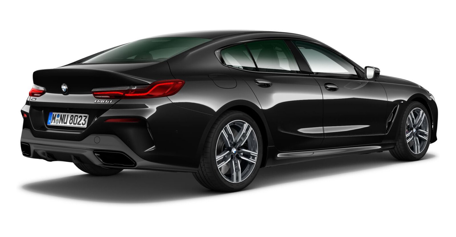 BMW BMW 8er in Schwarz von hinten BMW BMW 8er in Schwarz von hinten