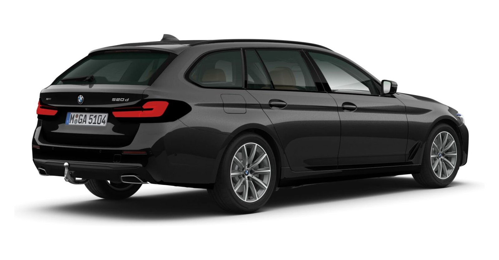 BMW BMW 5er in Schwarz von hinten BMW BMW 5er in Schwarz von hinten