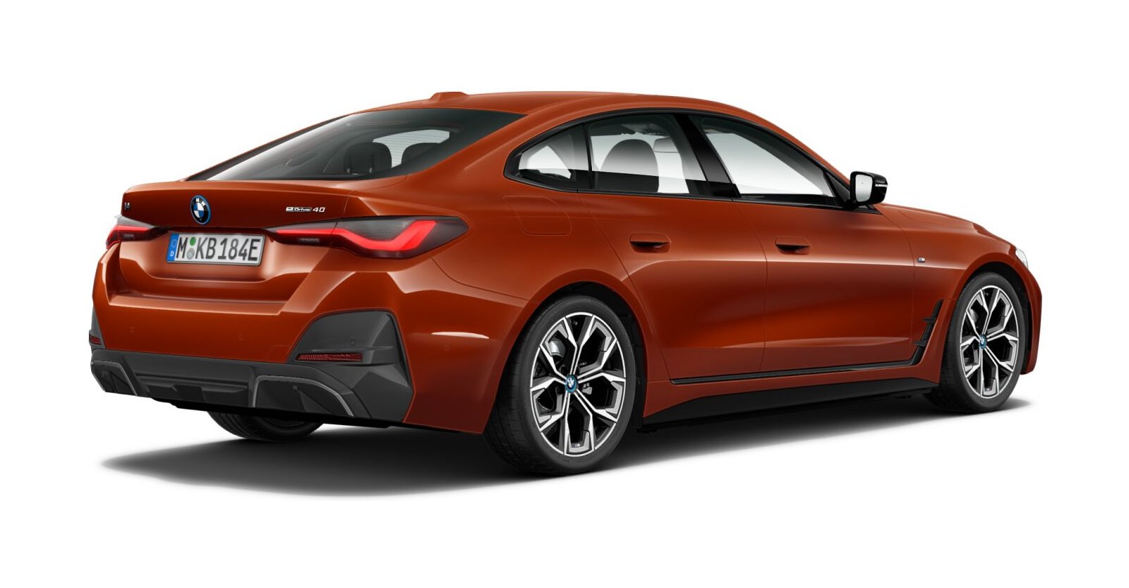 BMW BMW I in Orange von hinten