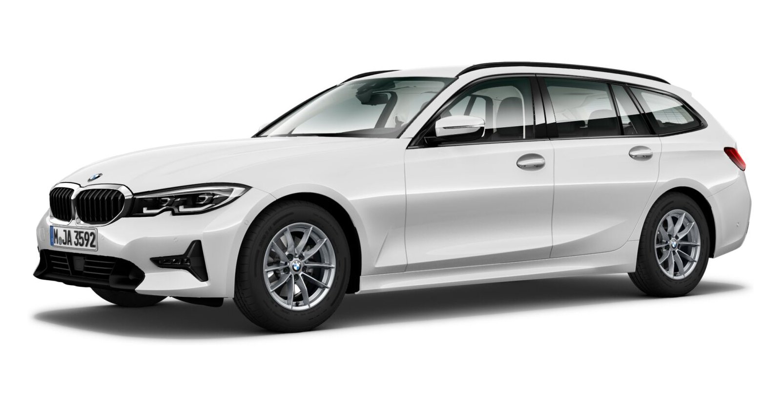 BMW 320d Touring in Weiß von vorne