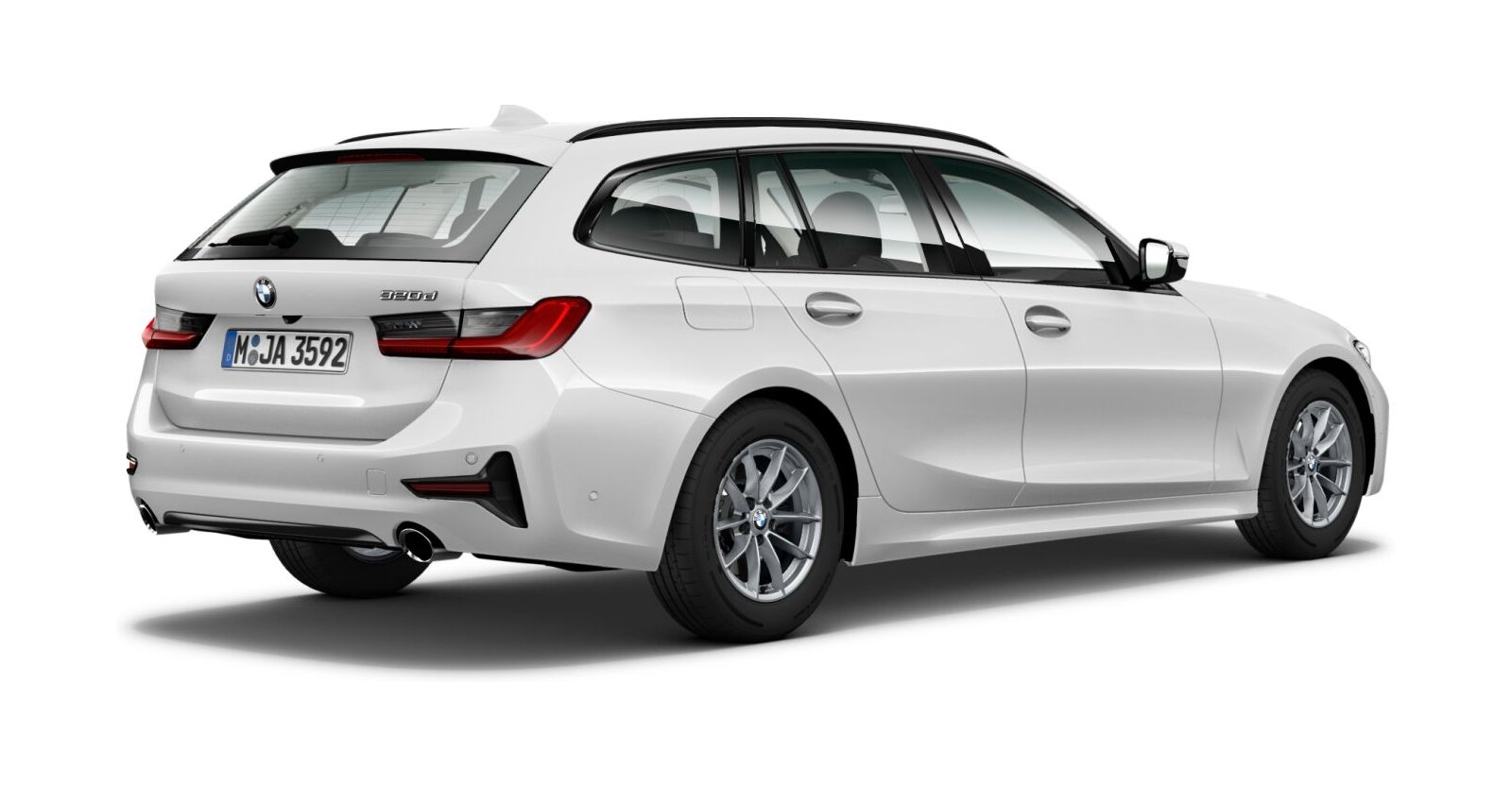 BMW BMW 3er in Weiß von hinten